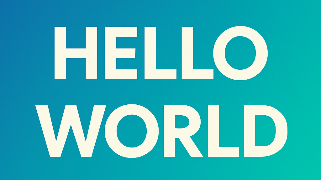 Helloworld, again.